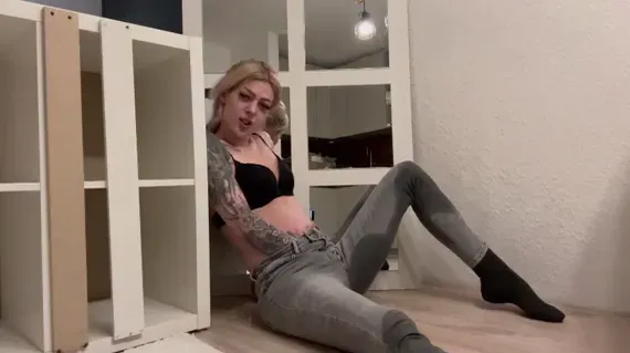 Natursekt Eskalation Wichsen in Skinny-Jeans!