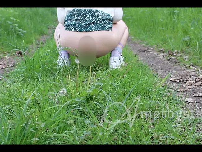 Auf Waldweg gepixxt - hoffentlich hat mich niemand gesehen