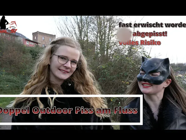 Geiler Doppelpiss von 2 nassen Fotzen am Fluss