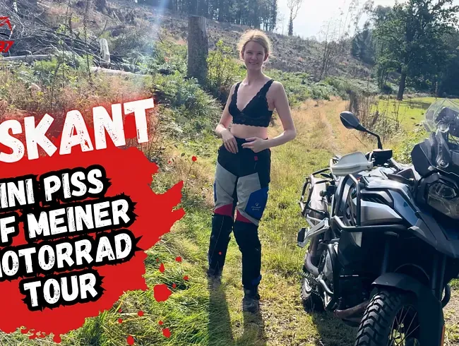 Geiler Mini Piss auf Motorrad Tour!