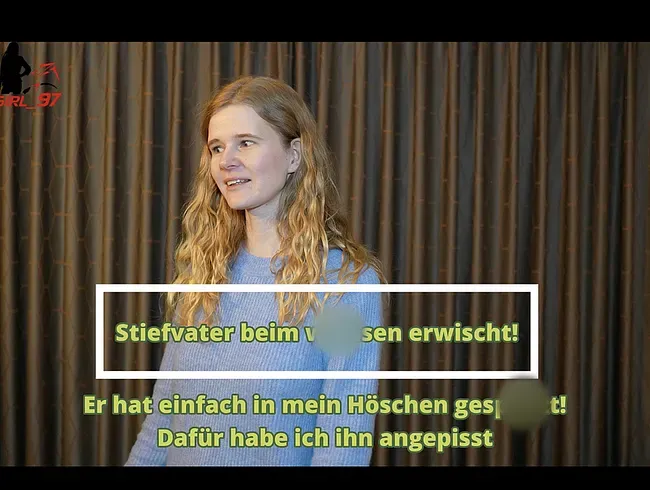 Stiefvater beim Wichsen in meinen Slip erwischt und angepisst! Das darf meine Mutter nie erfahren!