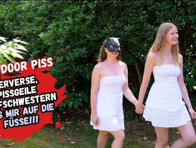 Unschuldige Teen Stiefschwestern Pissen sich gegenseitig auf die Füße!