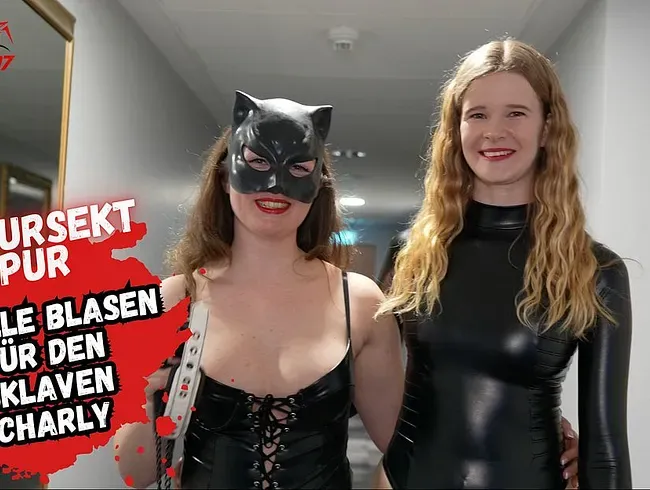 Zwei voll Blasen für Charly! Jetzt muss er alles schlucken!