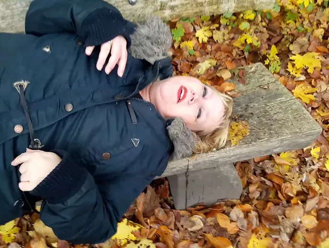 Parkbank Schlampe angepisst