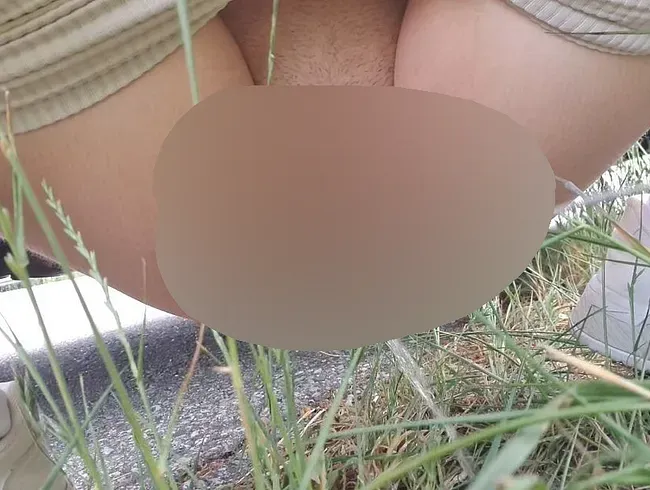 MEGA HARTER LANGER PISS-STRAHL AN ÖFFENTLICHEM RASTPLATZ! Diesmal haben mich wirklich alle gesehen!