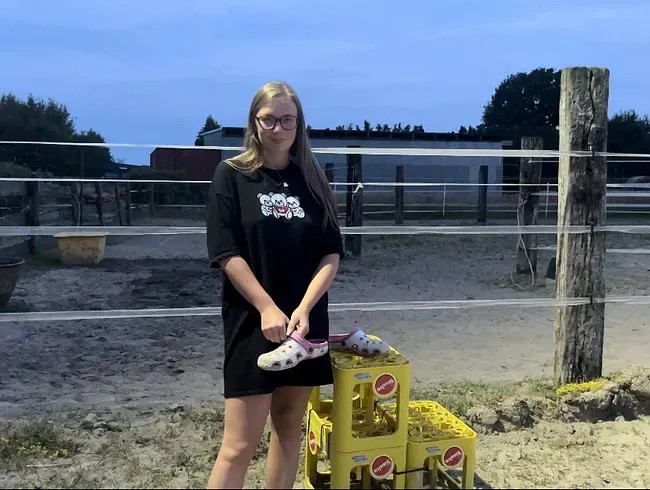 In meine Hausschuhe gepisst und reingetreten!