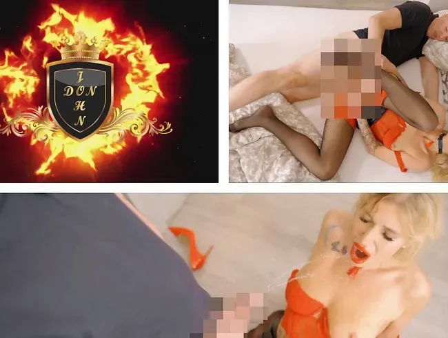 Geile devote Blondine wird ao gefickt, besamt u vollgepisst. Teil 4