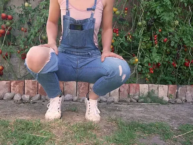 Ein Sommertag, an dem ich meinen Garten bewässere