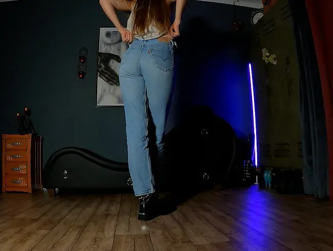 Jeans Benetzung mit druck :)