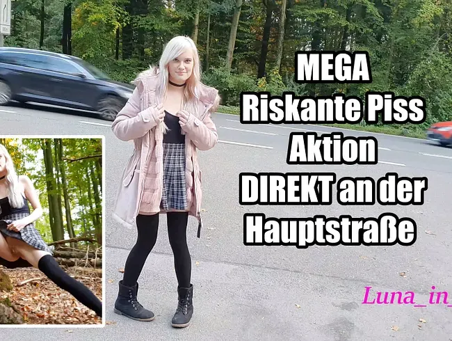 MEGA Riskante Piss Aktion DIREKT an der Hauptstraße