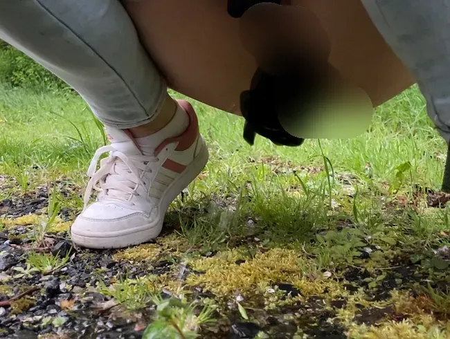 Ich mache Pipe beim Regen