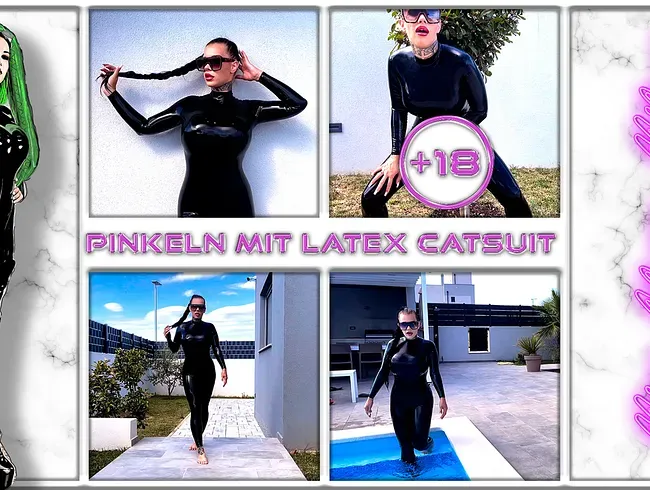 Pinkeln Latex Catsuit