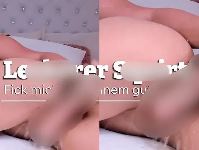 Leckerer Squirt!, Köstlicher Spritzer! während ich mich mit diesem großen weißen Schwanz ficke