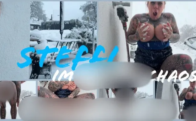 Steffi im Schnee Chaos + Deluxe piss im Schnee
