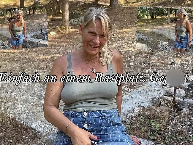 Einfach an einem Rastplatz Gepisst.