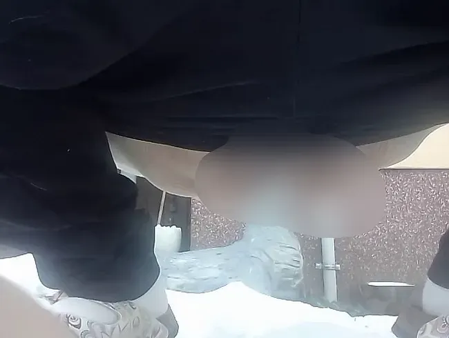 Pissen im Schnee hab mich getraut