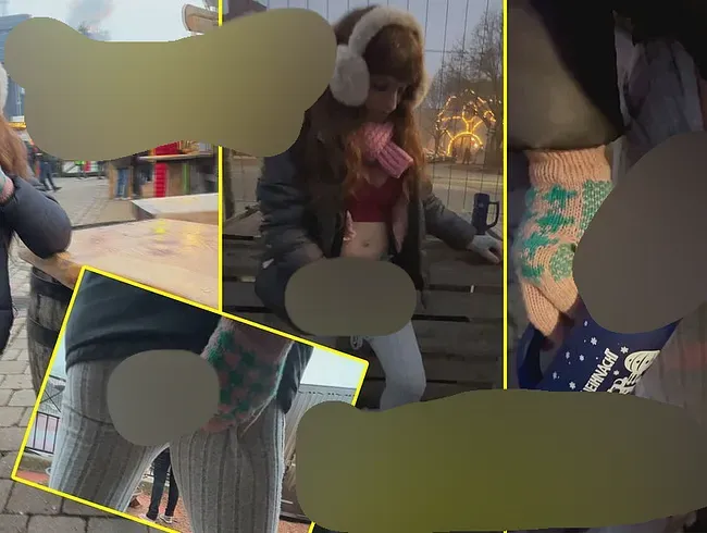 Von wegen besinnlich! Geile Sauereien aufm Weihnachtsmarkt! Leucht-Plug! Wichsen! Pissen!